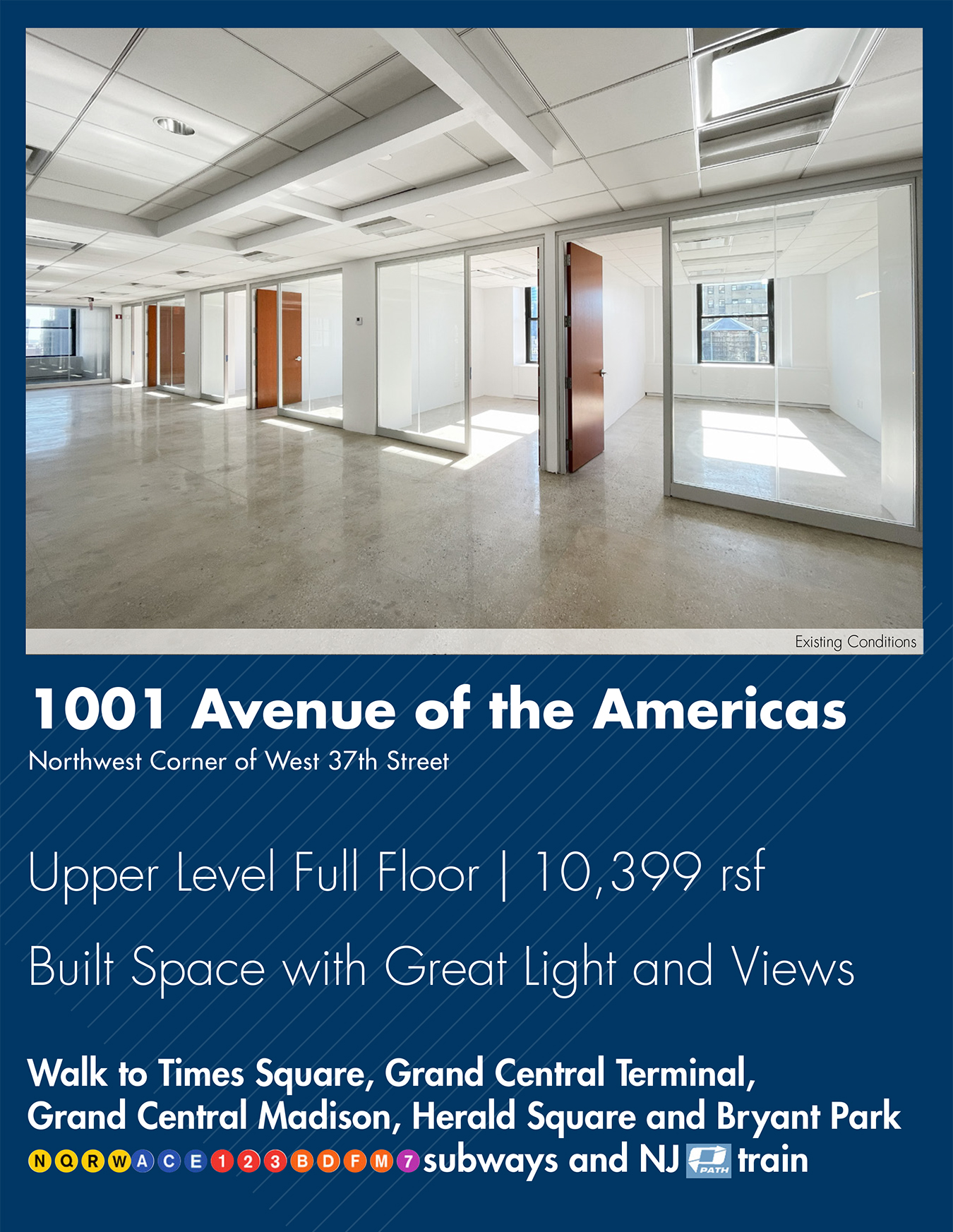 Entire 10,399 RSF Upper-Level Floor in Bryant Park Area | Fantastic ...