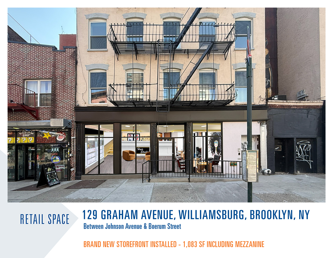 129 Graham Ave, Ground, Mezzanine & Basement